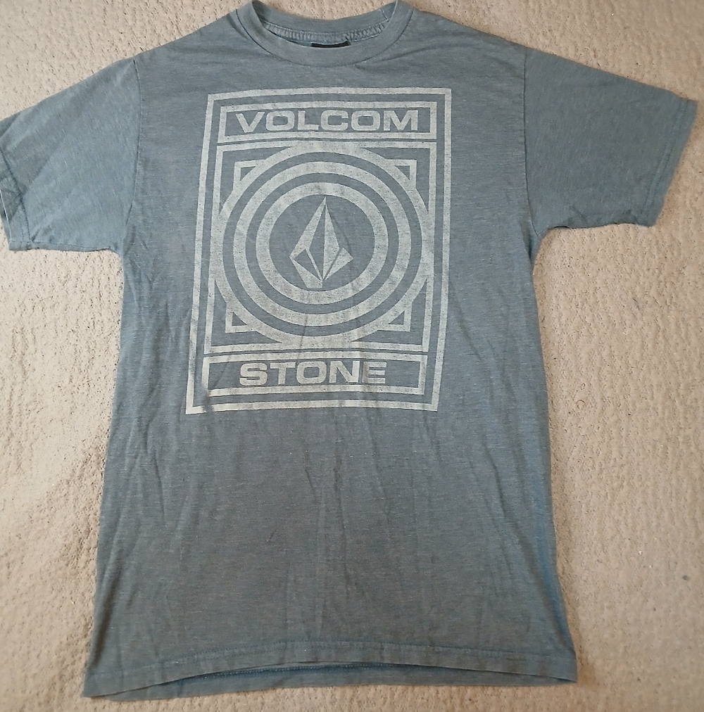 Volcom Mens T-Shirt Short Sleeve Gray Small